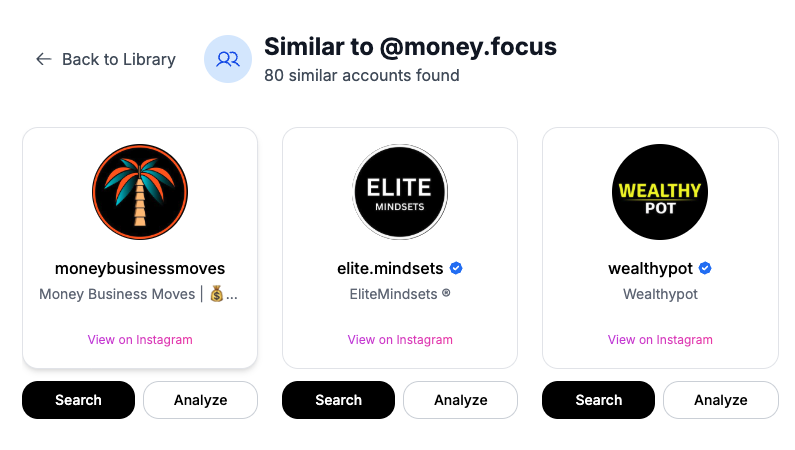 Similar Accounts Search
